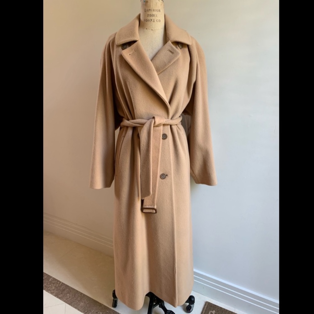 Vintage 90's Camel Calvin Klein Duster Coat OS
